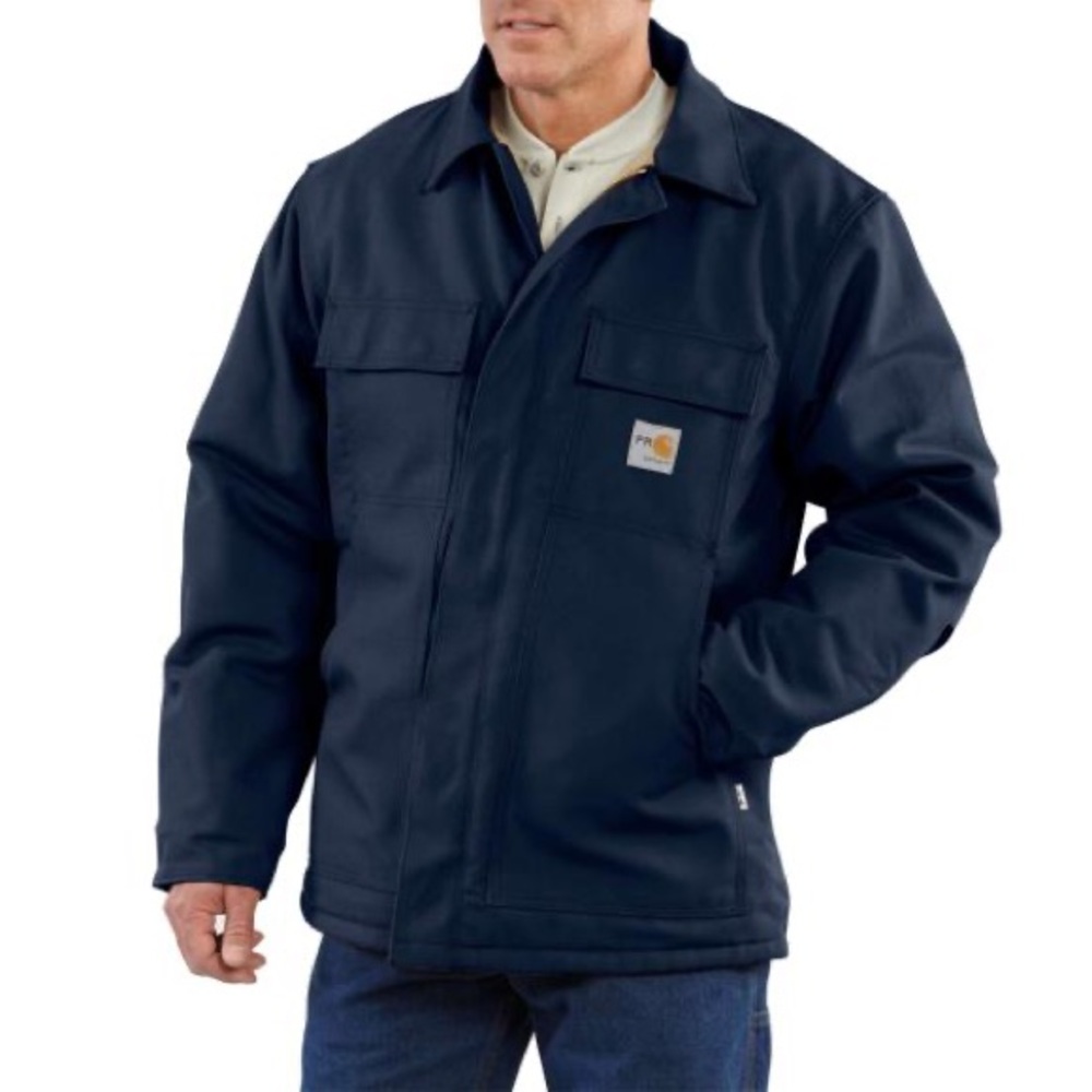 Carhartt Men's FR Duck Traditional Coat | Navy | Size Large (Oversized) | 101618